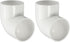 uxcell 2pcs 2.5" 90 Degree Elbow Pipe Fittings, Furniture Construction Grade 2-Way