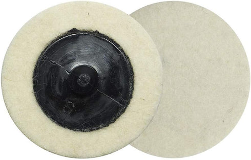 2 Inch 10 Pack Benchmark Abrasives Sanding Discs Felt Quick Change Wool Buffing Pad for Drill & Die Grinder - Surface