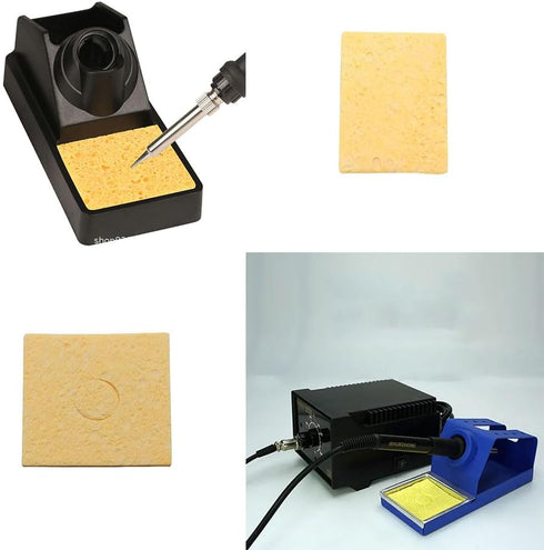 koofull 20Pcs 50x35mm Soldering Sponge Square, Replacement Solder Welding Iron Cleaning Pads Sponge (Thickened)