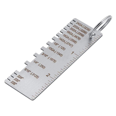 Debaishi Wire/Metal Sheet Thickness Gauge, Stainless Steel Welding Gage Inspection Tool