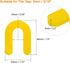 uxcell 100Pcs Yellow Horseshoe Shim Tile Spacers, 5mm U Shape Plastic Wall Floor Tile Spacers for Tile Leveling