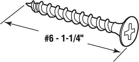 Prime-Line MPSC7841-100 Drywall Screws, #6 x 1-1/4 In., Coarse Thread, Phillips Head Drive (100 Pack)
