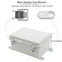 Zulkit Junction Box, IP67 Waterproof Electrical Box with Hinged Cover, Stainless Steel Buckle, Grey Plastic Enclosure