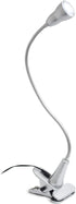LD2015-SLV 1W Simple Designs LED Gooseneck Clip Light Desk Lamp