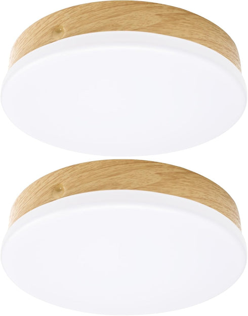 Elekeed 2-Pack LED Flush Mount Ceiling Light Fixture 16W, Modern Round Small Ceiling