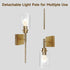 E26 CRI90 Bulb AUGE LIGHT Gold Wall Light, Brushed Bathroom Vanity Light with Clear Glass Shade, Bathroom Sconces
