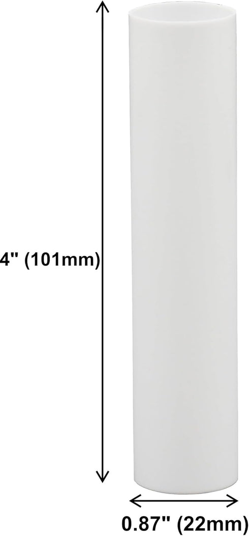 1751 Set 6, 4 Inch Creative Hobbies - of Tall White Plastic Candle Covers Sleeves Chandelier Socket Covers ~Candelabra