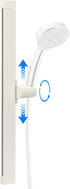 Blissland Shower Slide Bar with Height and Angle Adjustable Handheld Shower Head Holder