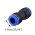 14mm Quick Fitting, 35/64” OD Push to Connect Pipe Tube Straight Fittings, Pneumatic Air Line Connector 10Pcs