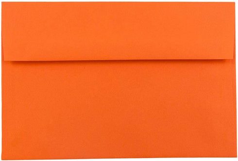 JAM PAPER A7 Colored Invitation Envelopes - 5 1/4 x 7 1/4 - Orange Recycled, 100/Pack