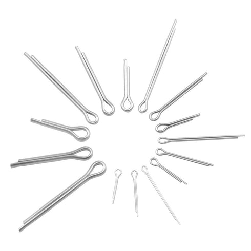 XINGYHENG 150pcs 15 Kinds 304 Stainless Steel GB91 M1 M1.5 M2 M2.5 M3 Split Cotter Clip Pins Assortment Kit