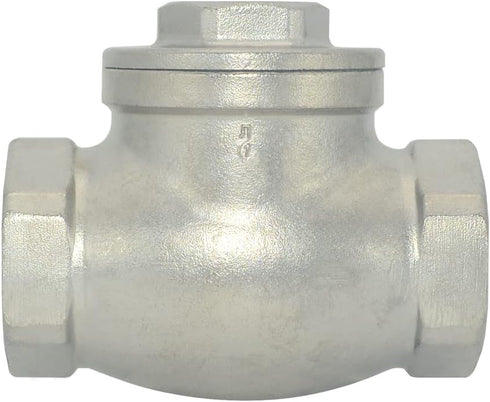 VARMHUS Stainless Steel SS316 Swing Check Valve,NPT Female x Female Thread,WOG 200 PSI PN16 CF8M (1-1/4") by VARMHUS