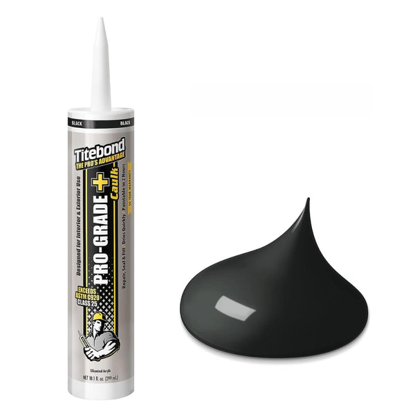 Titebond 10.1 Oz. Pro-Grade Plus Siliconized Acrylic Water-Based Caulk, Black