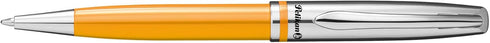 Pelikan Jazz Classic Ballpoint Pen - Medium Nib, Blue Ink Refill Included, Metal, Mustard, Blister Card, 1 Each (815055)
