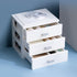 Desktop Drawers Organizer, Desk Storage Box with 3 Drawers for Small Items, Office and Home Cosmetic Organization