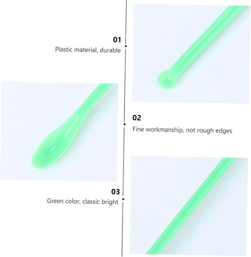 100 Pcs Mixing Cucharas Desechables, Plastic Mixing Spatula, Lab Mixing Spatulas, Scraper Coffee Experimental Scoop