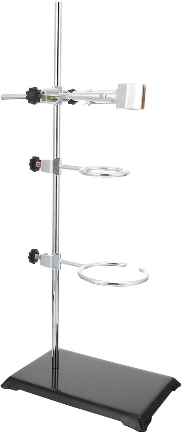 Cabilock Lab Iron Base Retort Stand Flask Clamp Metalware Chem Equipment Kit
