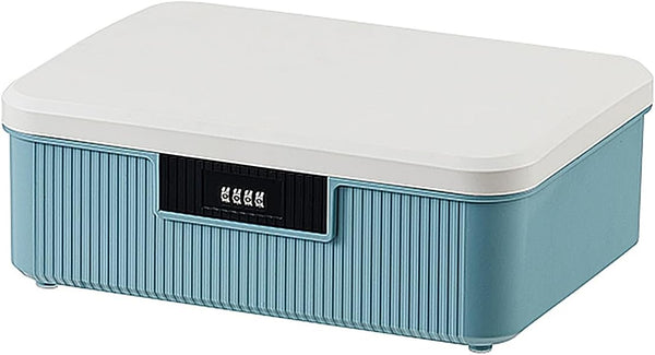 Lockable Storage Container Bin, 4.2 Gallon Heavy Duty Plastic Organizer Box with Combination Lock, Usable for Item or