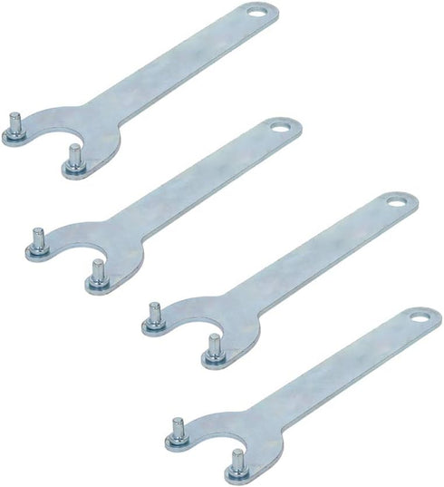 Utoolmart 4Pcs Angle Grinder Wrench - Iron Lock Nut 2 Prong Spanner for Dewalt Milwaukee Makita Black & Decker