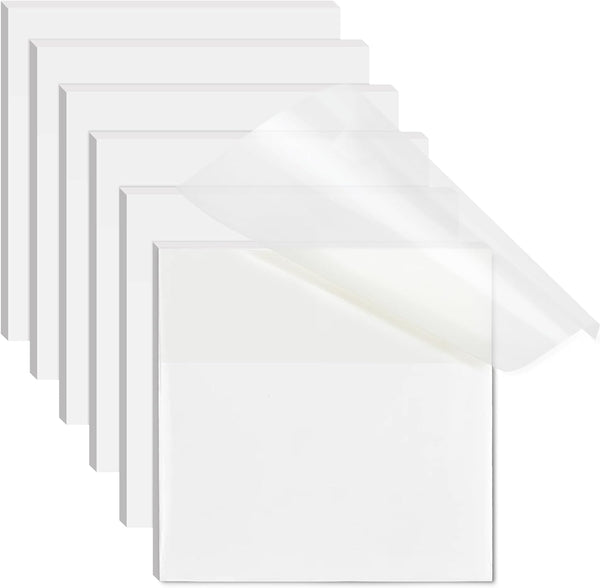 Transparent Sticky Notes, 3x3 inch Clear Self-Adhesive Waterproof Notes for Annotation, College & Office Supplies
