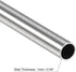 uxcell 304 Stainless Steel Tube, OD 12.7mm x 1mm Wall Thick 300mm Length Capillary Metal Tubing
