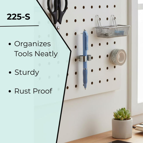 20 pack, 3/8-5/8 Inch 225-S, (20) Spring Clip, Wall Mounted Grip Clip, Holds Diameter with Screws, Pipe, Tool Holder