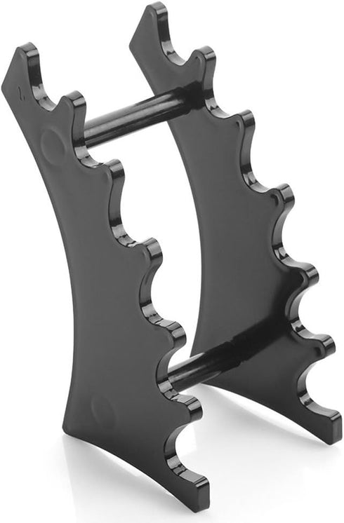 lasenersm Plastic 6-Slots Eyebrow Fountain Pen Pencil Jewelry Makeup Brush Display Rack Holder, Black