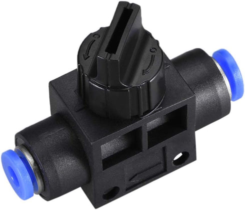 uxcell 4mm OD Pneumatic Air Flow Control Valve, Push-to-Connect Fitting, 6pcs Pneumatic Controller Valve