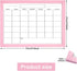 Dry Erase Monthly Calendar Board, Magnetic Whiteboard for Wall, Office/School/Home, Solid Wood Pink Frame Hanging Board 10.5"x 14.5"(YL-Pink-2737-B) by TORASO