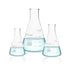 Glass Erlenmeyer Flask Set, Conical Flask Set, Includes Vol. 50, 150, 250ml, Borosilicate Glass 3.3 with Printed