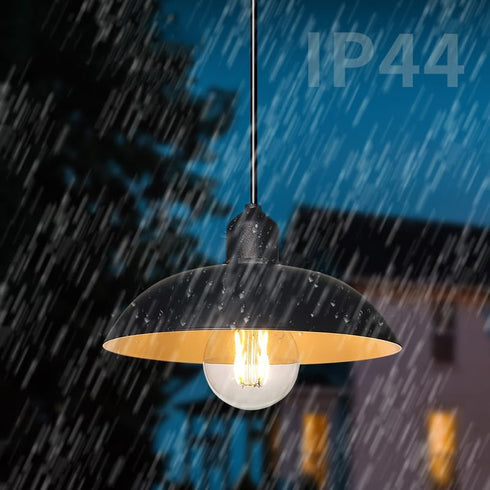 2X 4*AA Battery Operated Outdoor Chandelier for Gazebo Pendant Light Industrial Hanging Lamp with Remote Decorative