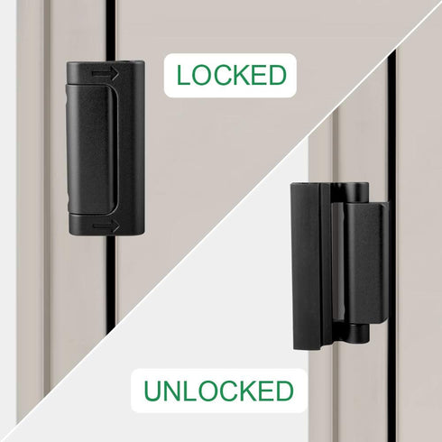 3" 800 lbs Home Security Door Lock Reinforcement - Child Proof High Security Door Locks with Stop Withstand for Inward