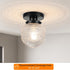 Closet DSMJFU Black Semi Flush Mount Ceiling Light, Small Hallway Light Fixture, Vintage Close to Ceiling Light Fixture
