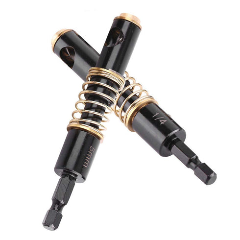 Yakamoz 2Pcs 1/4-Inch Hex Shank Center Drill Bit Set for Door Window Cabinet Self Centering Hinge Tapper Core Hole