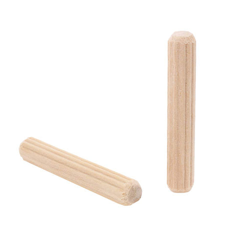 100 Pack 1/4" Wood Dowel Pins Straight Grooved Pins for Furniture, Door, and Art Projects (1/4 in)