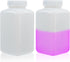 Square Reagent Bottle, HDPE Wide Mouth Plastic, 2 pcs of 1000ml Sample Sealing Storage Container