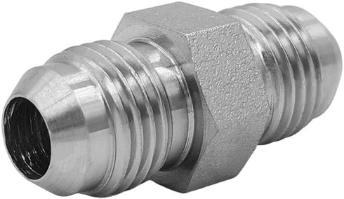 (4-PACK) 2403-06-06 Hydraulic Hose Adapter Fitting - 3/8" Male JIC 37° Flare × 3/8" Male JIC 37° Flare