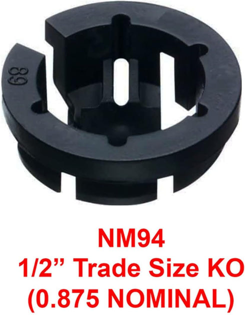 iMBAPrice NM94-100 Plastic Black Button Push-in NM Cable Romex Connector, 100-Pack, 3/8 Trade Size