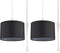 2 Pack Plug in Pendant Light, Hanging Light with 15Ft Clear Cord,