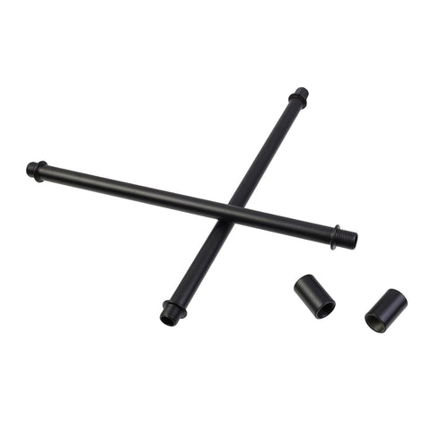 Oedema 16 Sets M10 200mm/7.87" Iron Lamp Rod Straight Pipe Lamp Kit with Connector Nuts Chandelier Extension Rods