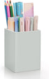 Pen Holder for Desk, Nordic Elegance Square Silicone Pencil Holder, Waterproof Multifunctional Office Supplies (Grey)