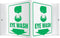 Accuform PSP601 Projection Sign 3D - "Eye WASH (Arrow Down)" with Graphic, 6" x 5" Panel, Green on White