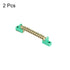 MECCANIXITY Terminal Ground Bar Screw Block, 12 Positions Green Brass for Electrical Distribution, Pack of 2