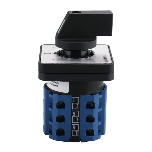Baomain 660V 20A On-Off-On Changeover Control Rotary Cam Switch, 3 Positions, 12 Terminals SZW26-20/D303.3