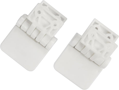 Meaferks Set lids,1 (2Pcs- MFL15) Toilet Seat Hinges Replacement Parts White Plastic Hinge with Screws, Connectors