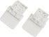 Meaferks Set lids,1 (2Pcs- MFL15) Toilet Seat Hinges Replacement Parts White Plastic Hinge with Screws, Connectors