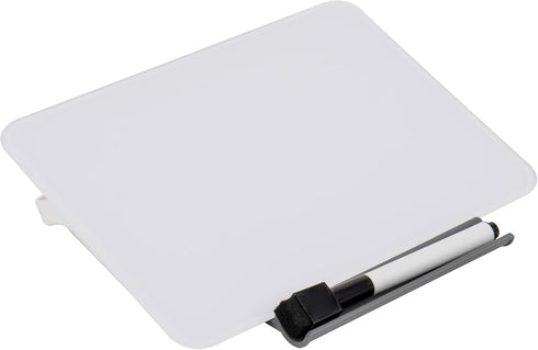 Glass Dry Erase Board with Easel and Marker for Office, Home and School Supplies, 8.25"x 11"