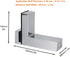 Tiberham 3-30mm (Pack 2) Adjustable Wood/Glass Shelf Bracket, Zinc Alloy Polished Chrome Shelf Support Clamp Corner