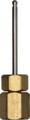 Winters STP003 Brass Gauge Adaptor, 2-3/4 OAL x 1-3/4" x 1/8" Probe