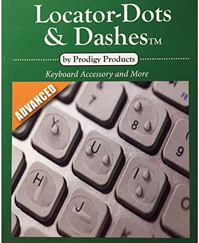 Prodigy Products Company,LLC 12 Pack, 4, 4, 4, Locator Dots & Dashes - Raised Tactile Computer Gaming Keyboard Location